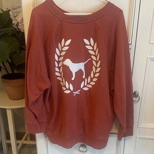 Victoria Secret Sweatshirt with Dog and Laurel Design
